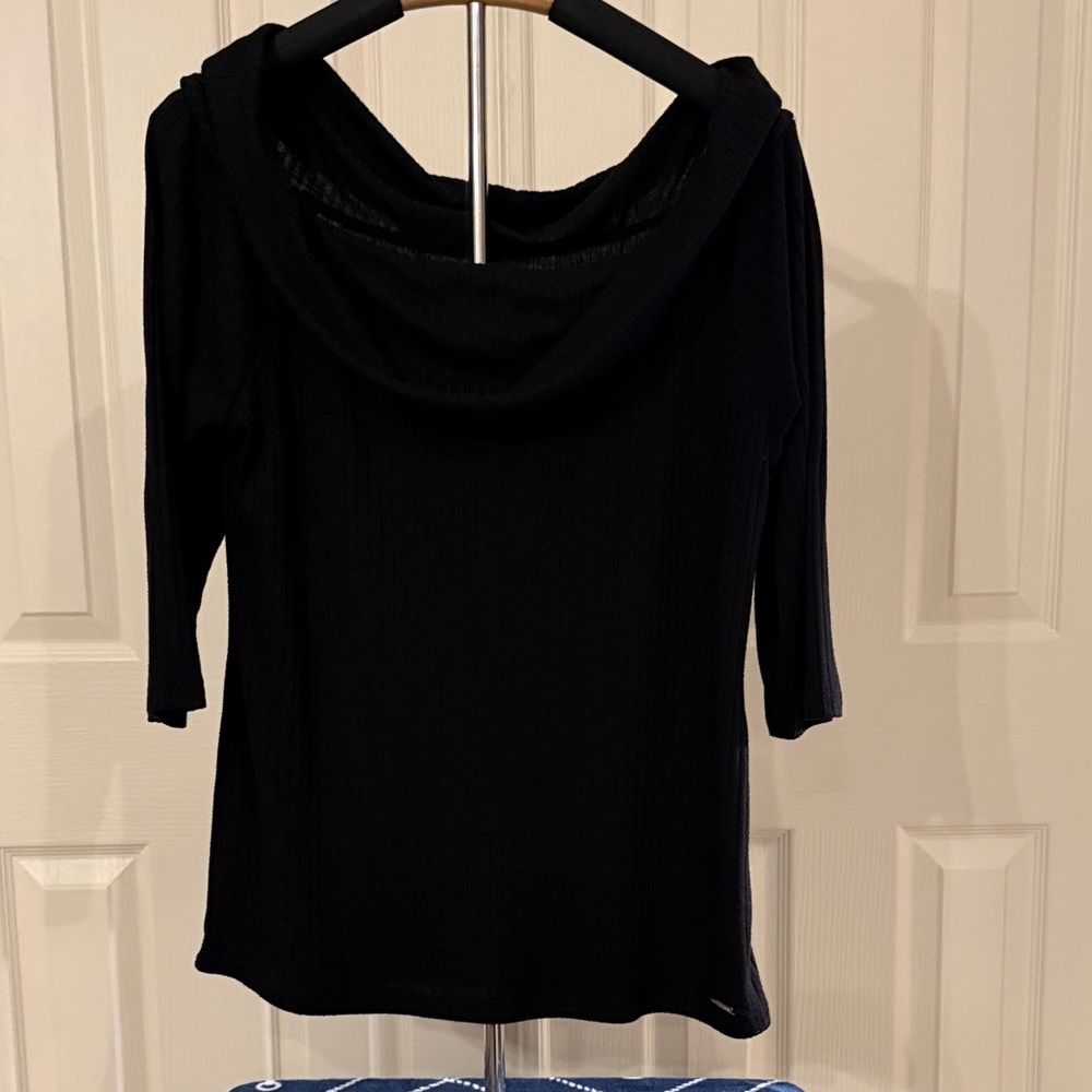 Michael Kors Black Textured Top